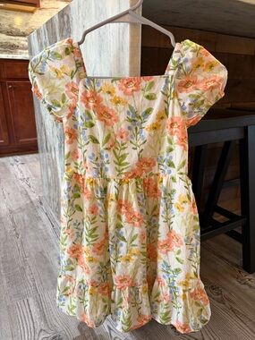 Gymboree NWOT Girls Kids Floral Puff Sleeve Dress - Size 8